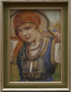 Flicka I Folkdräkt by Stanislaw GORSKI - auction artwork with signature
