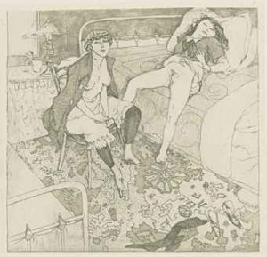 Erotikon. Brussels [but Paris]: N.p.  9 Heliogravures Printed On China Paper In Various Tints, Various Sizes And Formats by Jules PASCIN - auction artwork with signature