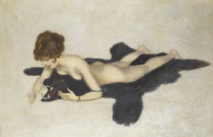 Nu Allongé Sur Une Peau D'ours by Alice Mary HOBSON - auction artwork with signature