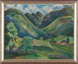 Skeisdalen/duaskaret by Rolf ENGE - auction artwork with signature