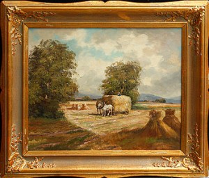 Skördearbete by Joseph KROTTER - auction artwork with signature