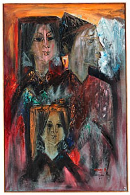 Shining Valley by Laxman PAI - auction artwork with signature