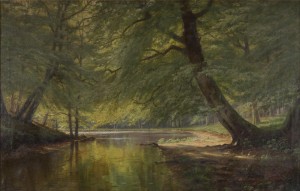 Skogslandskap Med Vattendrag by August JACOBSEN - auction artwork with signature