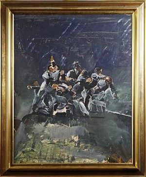 Les Hommes Se Battent by Francois JOUSSELIN - auction artwork with signature