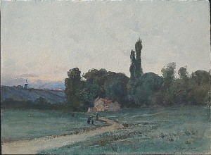 Landskap Med Figurer by Gustav Pontus BAGGE - auction artwork with signature