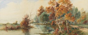 Country Landscape by Adrien Aimé TAUNAY - auction artwork with signature