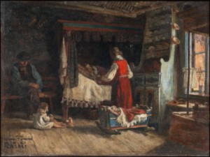 Stuginteriör by Adolf Von BECKER