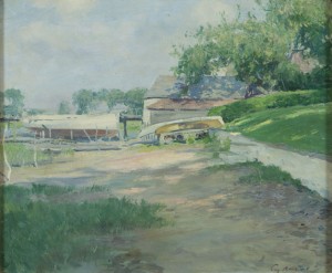 Boathouse, Likely Wickford, R.i. by Guy ROSE