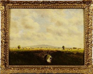 Pastoralt Landskap Med Figurer Och Boskap by Gilbert Davis MUNGER - auction artwork with signature