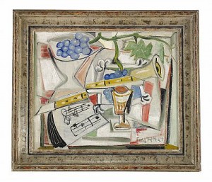 Lidl Pol 7 - Stilleben Med Frukter Och Instrument by Emil FILLA
