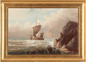 Marine In Den Scheren Von Bergen Norwegen by F. STANLEY - auction artwork with signature