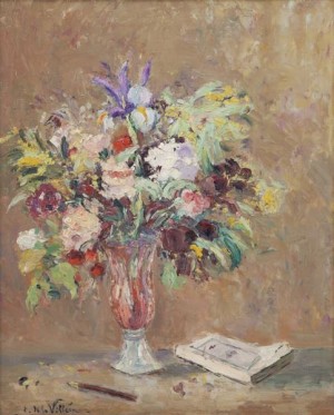 Bouquet De Fleurs by Emmanuel Victor Auguste Marie De La VILLÉON