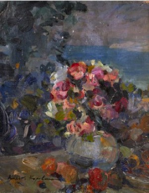 Nocturnal Still-life by Konstantin Alexeievich KOROVIN