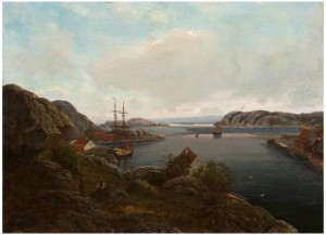 Ny Hellesund by Johan NIELSEN - auction artwork with signature