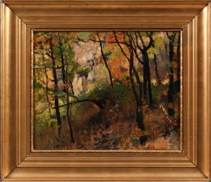 Skogslandskap by Eugen BRACHT - auction artwork with signature