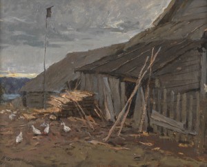 Landscape With Chickens by Vladimir Anatolievich CHERNY