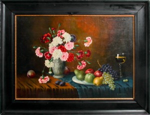 Stilleben Med Blommor Och Frukter by Rudolf STOITZNER - auction artwork with signature