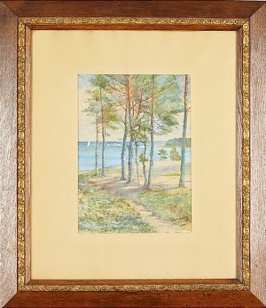 Sandhamn by Carl Hjalmar NORRSTRÖM - auction artwork with signature