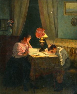Hard Working (by The Evening Lamp by Arvid LILJELUND
