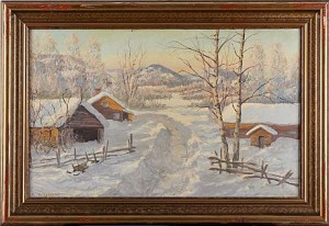 Vinterlandskap by C. B. LARSSON - auction artwork with signature