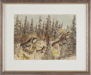 Motiv Med älgar by Nils Nilsson (Sami Artist) SKUM