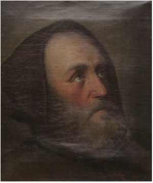 Munkporträtt, Dusseldorf 1858 by A. DAHL - auction artwork with signature