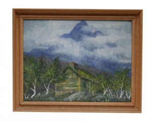 Fjällandskap Med Stuga by Helmer HERTZHOFF - auction artwork with signature
