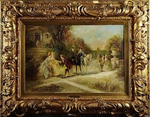 Im Parke Von Fontainebleau by L. DORIES - auction artwork with signature