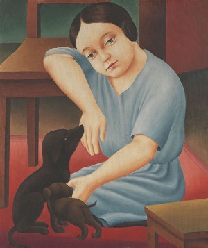 Mädchen Mit Hunden by Georg SCHRIMPF - auction artwork with signature