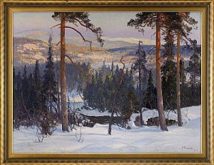 Norrländskt Vinterlandskap by Carl BRANDT