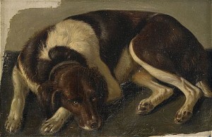 Liggande Hund by ZWIELLER - auction artwork with signature