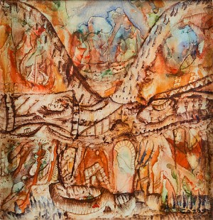 Landskap I Rött by George COTOS - auction artwork with signature