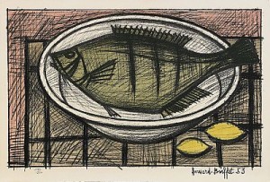 Poisson Sur Un Plat by Bernhard BUFFET