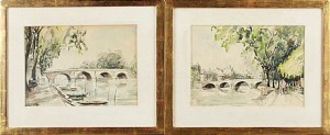 (2) Parisvyer by Pierre Eugène CAMBIER - auction artwork with signature