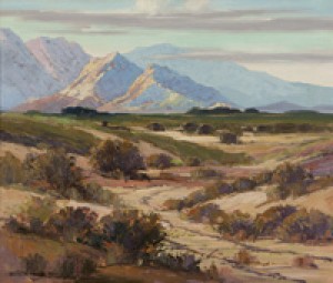 Road Through A Desert Landscape by Walter Farrington MOSES