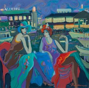 Two Women by Isaac MAIMON - auction artwork with signature