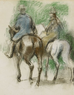 Cavalier Et Amazone by Edgar DEGAS
