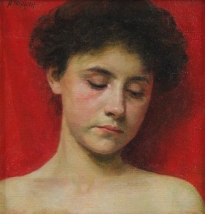 Portrait Of A Woman by Anton HLAVACEK
