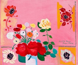 Composition With Flowers by Maija ISOLA - auction artwork with signature