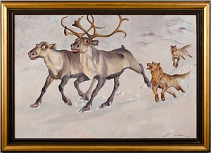 Fjälltragedi by Per ‘Pelle’ HAVNE - auction artwork with signature