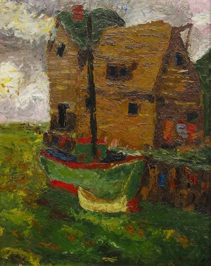 House With Boat Docked Nearby by Gabriel DESCHAMPS