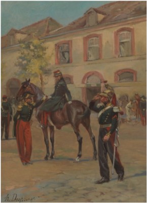 Cour De Caserne De Cavalerie by Henry Louis DUPRAY