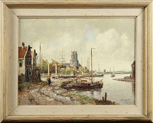 Kanalmotiv by A. RUTGERS - auction artwork with signature