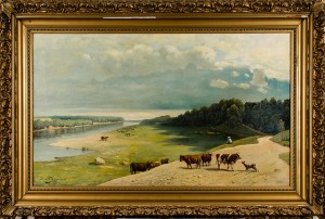 Cows In A Field by Julius FEDDERS - auction artwork with signature