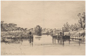 Egham Lock by Francis Seymour HADEN