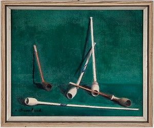Stilleben Med Pipor by André CHEVALARD - auction artwork with signature