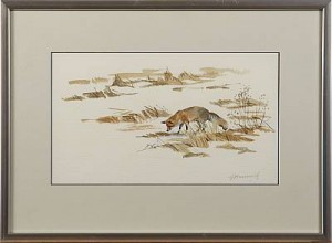 Räv I Vinterlandskap by Gunnar BRUSEWITZ