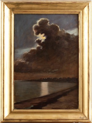 Föreställande Stranden Ljugan, Gotland. Vy Mot Sjöviksgården by Louis SPARRE