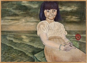 Flicka Vid Hav by Karol WIECZOREK - auction artwork with signature