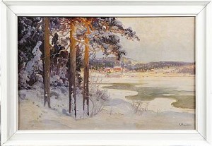 Vinterlandskap Vid Sjö, by Carl BRANDT